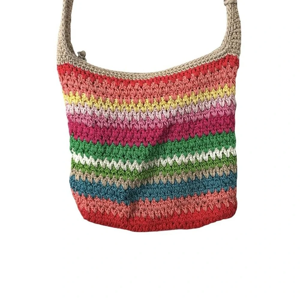 Multicolor rainbow the SAK crochet crossbody‎ handbag
